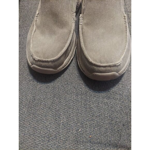 Skechers Cohagen Memory Foam Men's Slip On Canvas Shoes Taupe Size 8 Casual - Picture 5 of 9